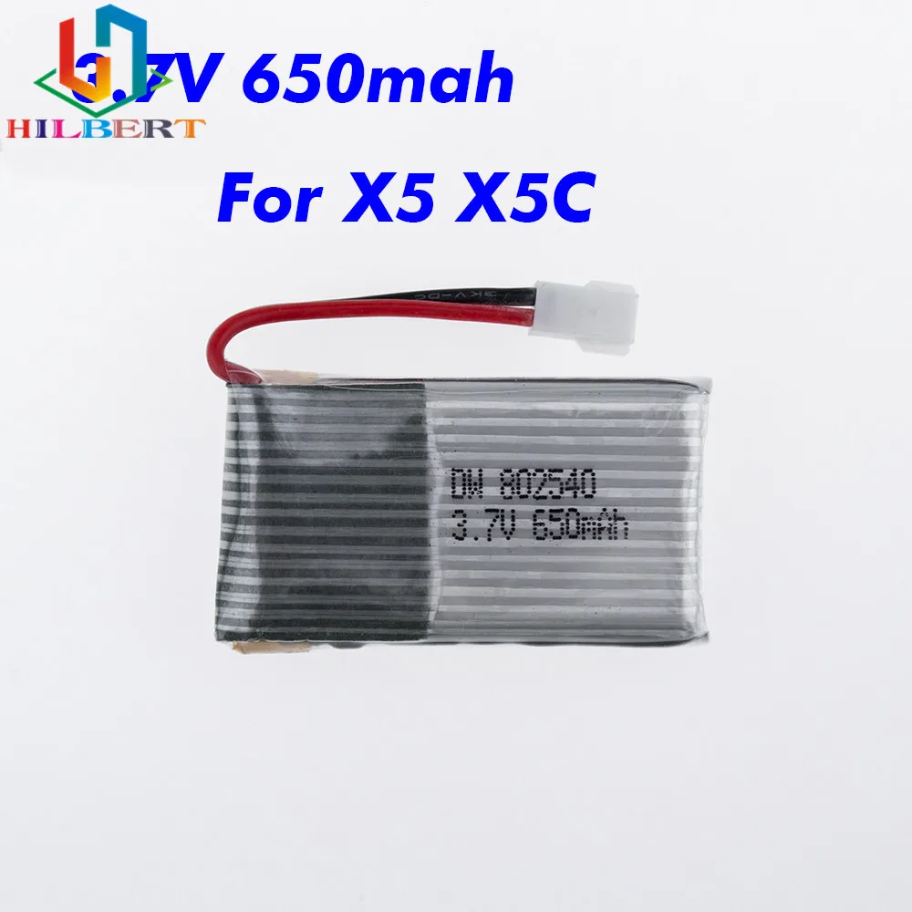 1 шт. аккумулятор для дрона 3 7 В 650 мА/ч Lipo батарея Syma X5C-1 X5C X5 X5SC X5SW X6SW JRC H9D H5C RC дроны