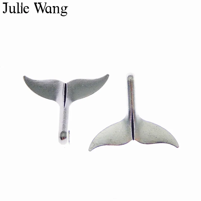 Julie Wang 10 шт. сплав рыбий хвост каудальные ласты амулеты для ожерелья подвески
