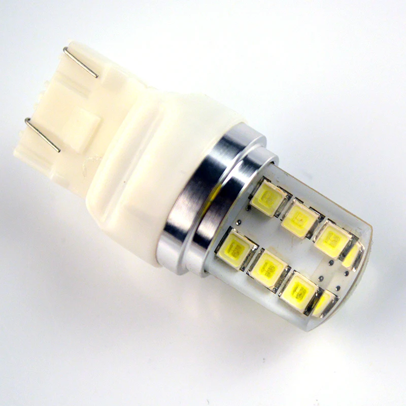 Flytop авто светодиодные лампы T20 2835SMD Blink силиконовый корпус 7443 12 чипов холодный