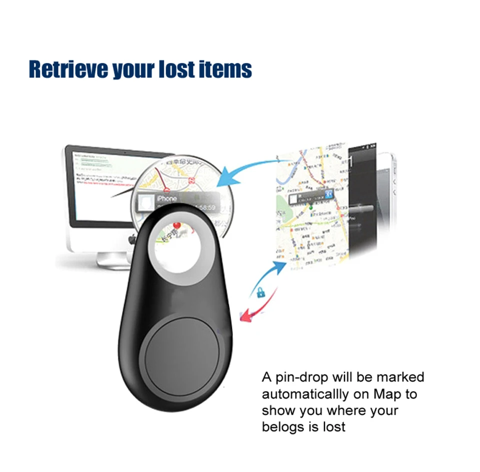 Bluetooth 4,0 приложение отслеживающее устройство Смарт Мини Портативный gps трекер анти-потеря сигнализации gps локатор для детей Дети ключи домашнее животное собака кошка