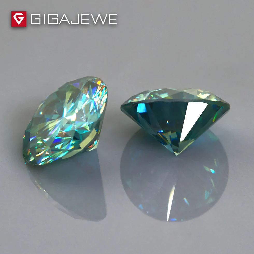 GIGAJEWE Lnventory распродажа Cyan VVS1 круглая ручная резка моиссанит свободный камень в