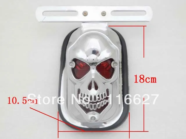 Встроенный задний фонарь Skull С боковым креплением с указателем поворота для Honda