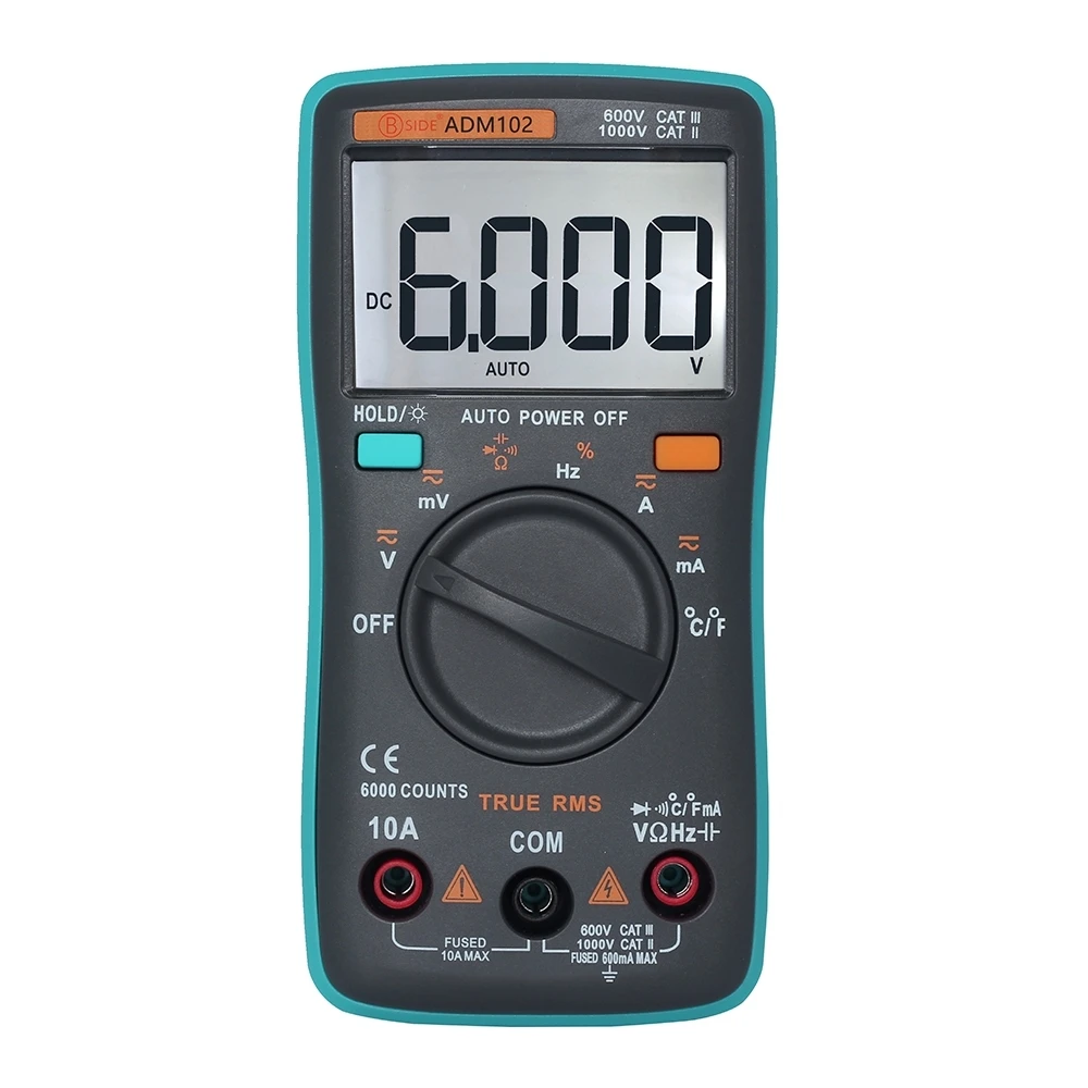 Автоматический цифровой мультиметр ZT98 ZT100 ZT101 ZT102 6000 отсчетов подсветка