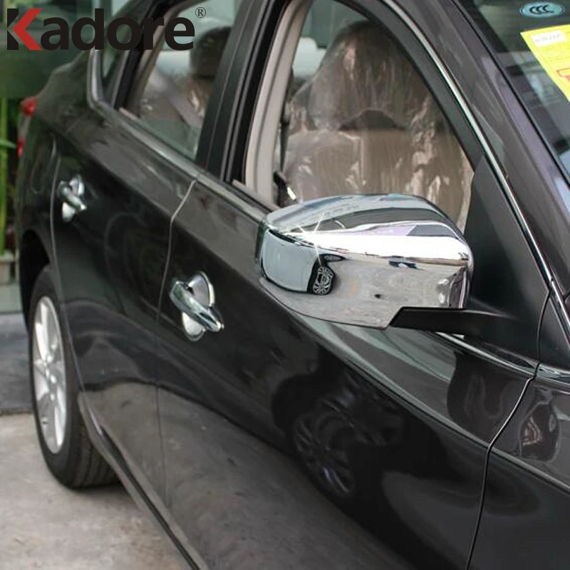 Для Nissan Versa Sedan 2012- хромированная крышка зеркала боковой двери отделка зеркала заднего вида крышки Авто внешние аксессуары