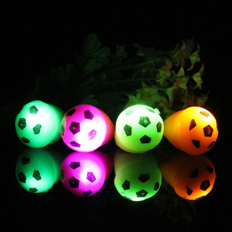 40PC Football Finger Light Colorful LED up Rings Party Gadgets Kids Toy for event home decor birthday|Сверкающие товары для