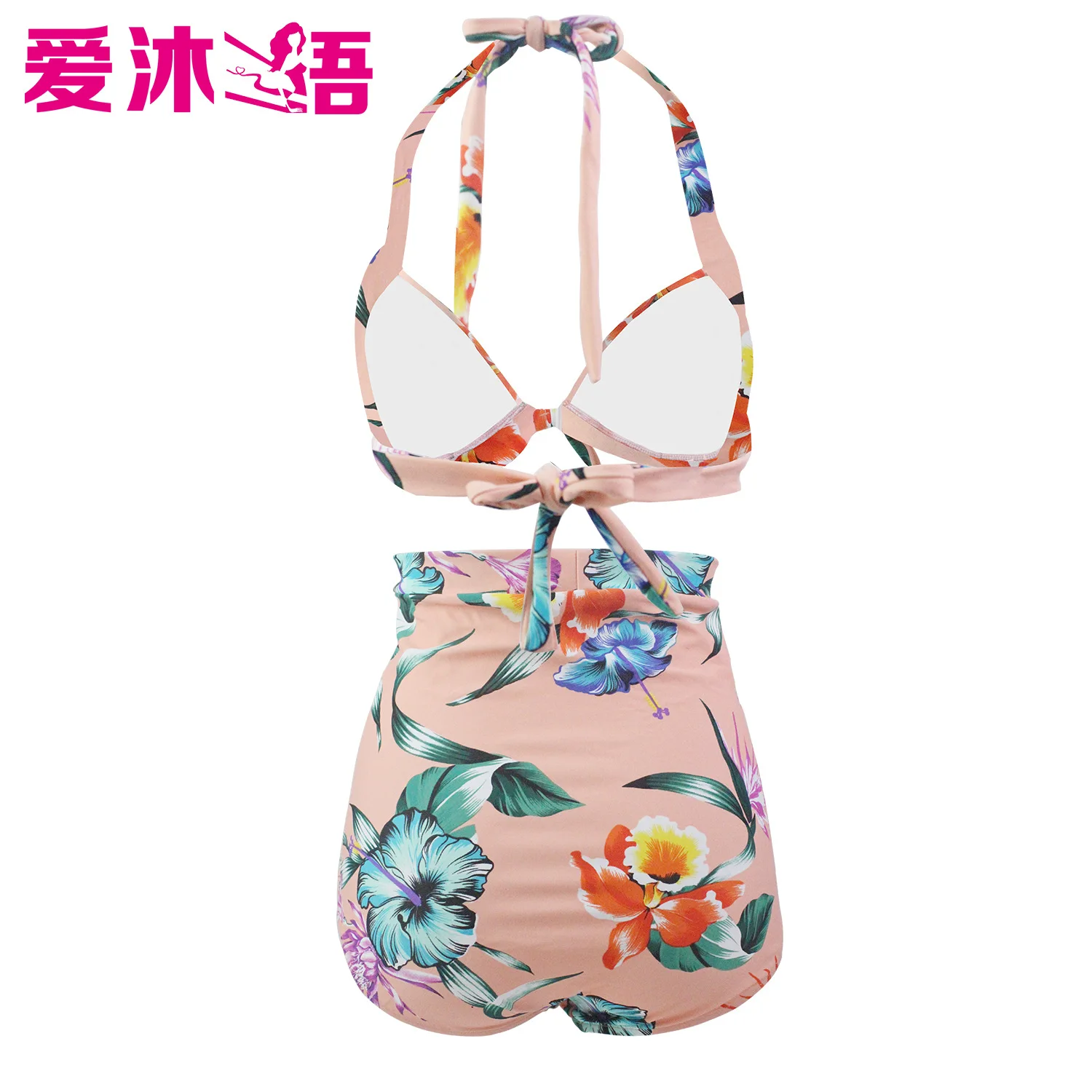 

High Waist Bikini Set 2018 Biquini Plus Size Swimwear Women 3XL Print Swimsuit Bandage Bathing Swimming Suit Bikinis