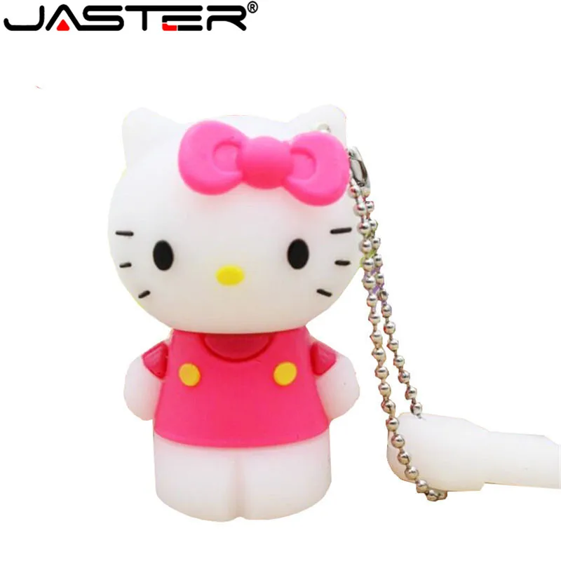 JASTER милый hello kitty USB флеш-накопитель 8 ГБ 16 ГБ 32 ГБ 64 ГБ 4 ГБ Флешка USB 2,0 U диск