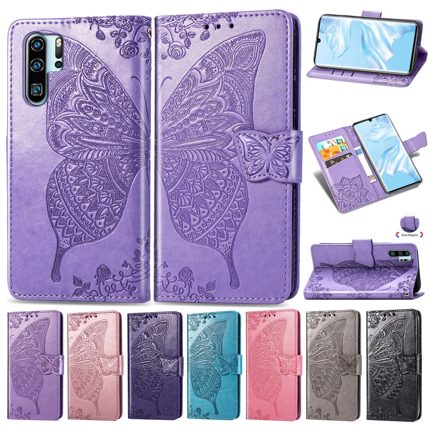 Чехол книжка для Huawei P30 P20 Mate 10 20 Lite Pro P Smart Plus Y3 Y5 Y6 Y7 Y9 2019 2018|Бамперы| |
