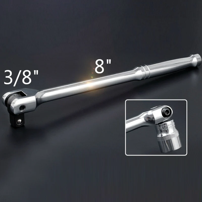 1 шт. CR-V 1/" 3/8" 1/" выключатель БАР гнездо привода 6-15" дюймов ручка 180 градусов гибкий головкой торцевой ключ бар Ручной инструмент - Цвет: 8Inch