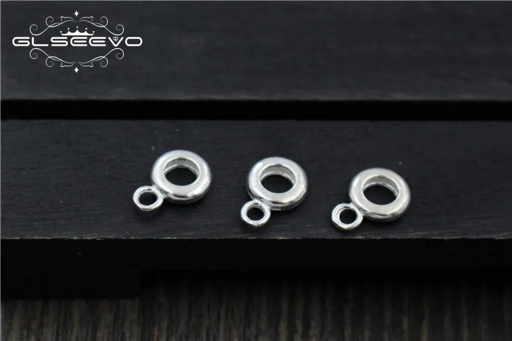 10 шт. 925 пробы Серебряный Круглый Spacer шарик с кольцом DIY браслет кулон браслет аксессуары бусы для изготовления ювелирных изделий XA0328