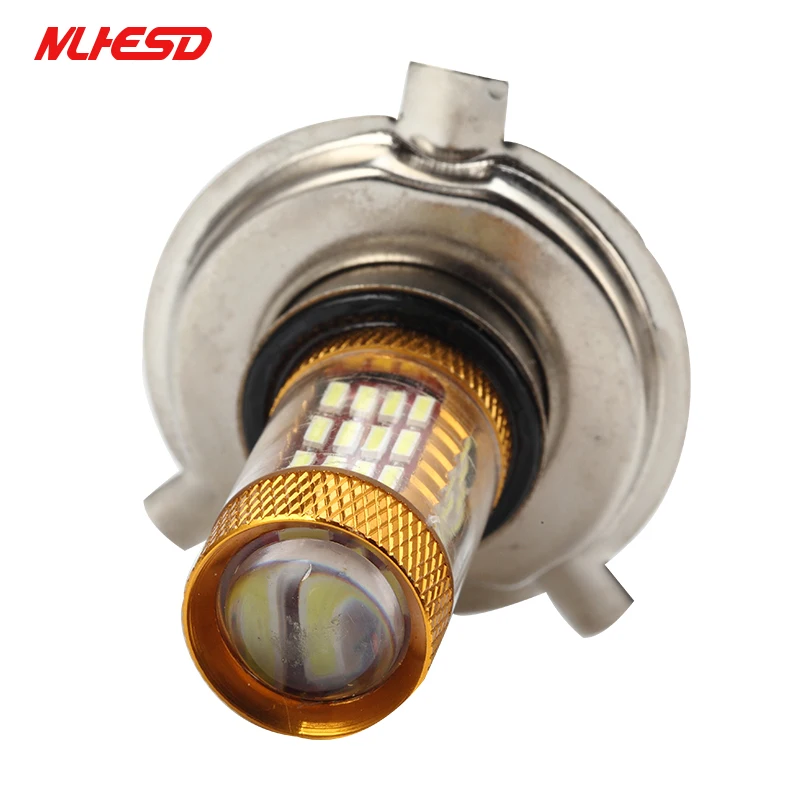 

10 шт., автомобисветильник светодиодные лампы H4 4014 54SMD