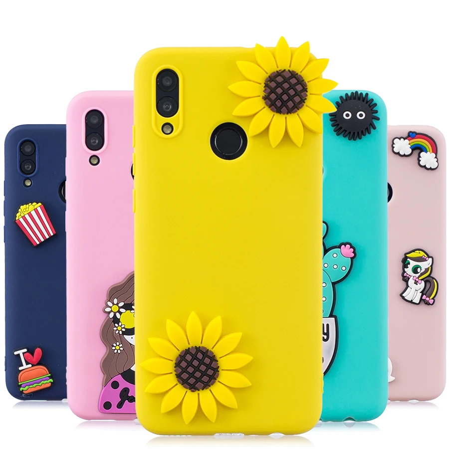 Чехол для Huawei Y7 2019 чехол Y 7 Prime Y72019 мягкий силиконовый из ТПУ с милым 3D рисунком