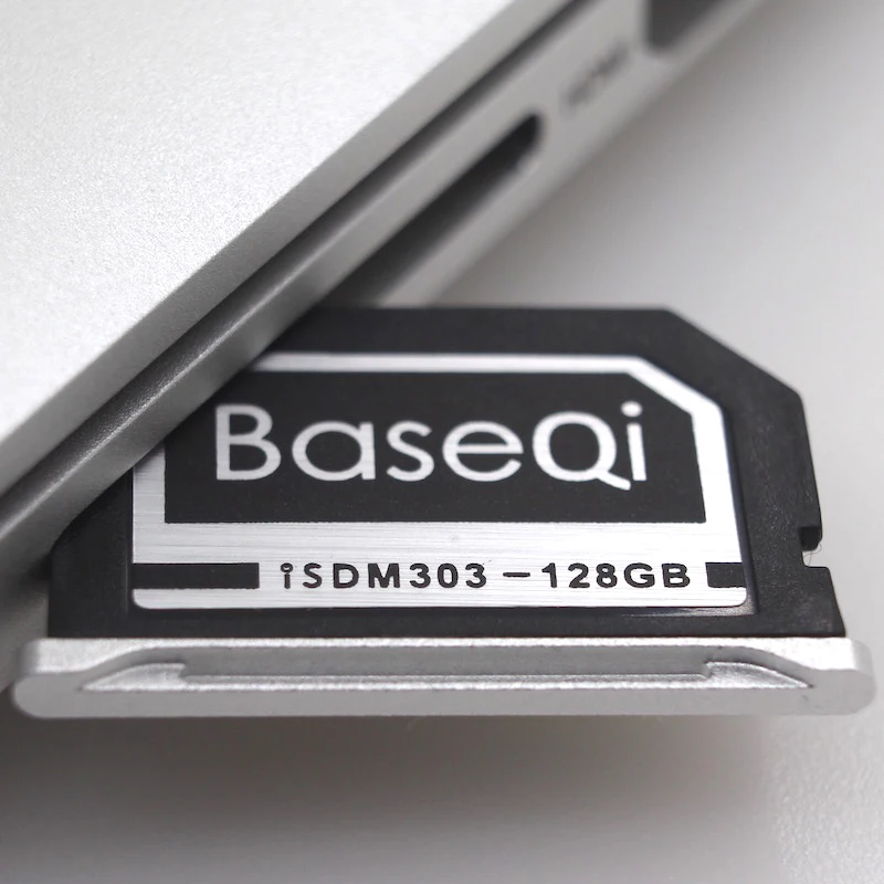 Алюминиевая Stealth Drive BaseQi высокоскоростная карта памяти 128 ГБ/256 ГБ SD для MacBook Pro Retina