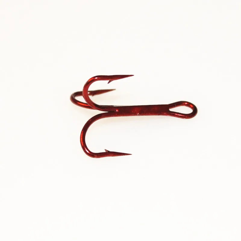 

KKWEZVA 20pcs 10# Red three fishing hook black fishing equipment fishing hooks are high carbon steel fishing tackle