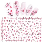 Наклейки для дизайна ногтей серия розовых цветов водные переводные наклейки слайдеры для дизайна ногтей декоративные наклейки для татуировок своими руками