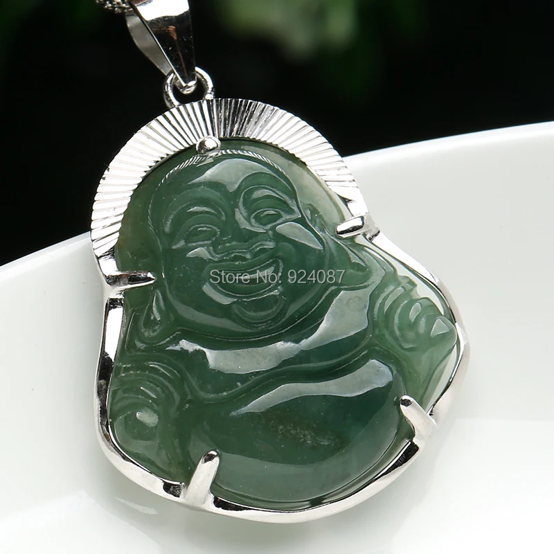 Подвеска в виде Нефритового Будды из стерлингового серебра 925 пробы с