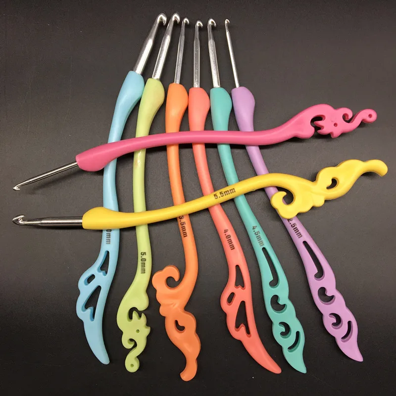 8 размеров/набор Алюминиевые крючки для вязания|crochet hooks knitting needles|knitting needlessoft crochet |