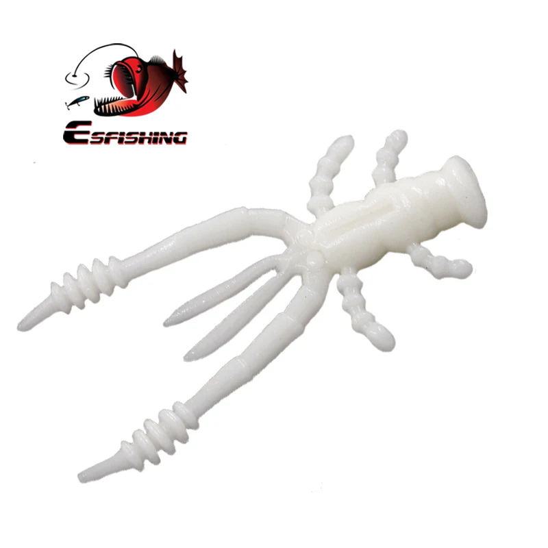 Esfishing, ловля со льдом, плавающая креветка, приманка, мягкая, раки, 10 шт., 45 мм, 0,8 г, щупальца, искусственные приманки, водная приманка - Цвет: PA12
