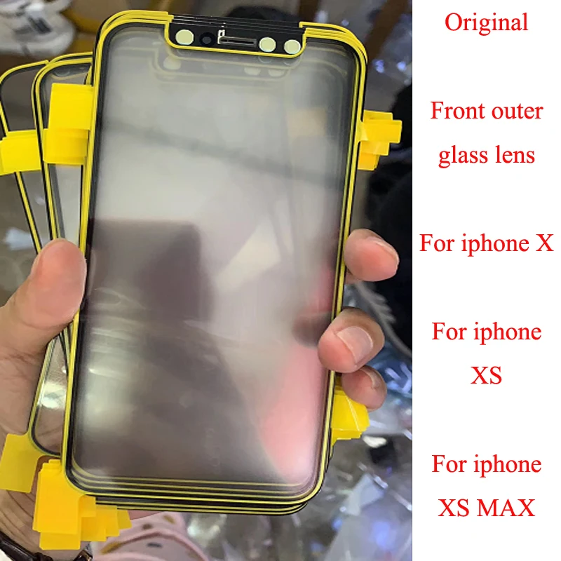 5 шт./лот оригинальный экран внешнее стекло для iphone XS Max X дигитайзер сенсорная