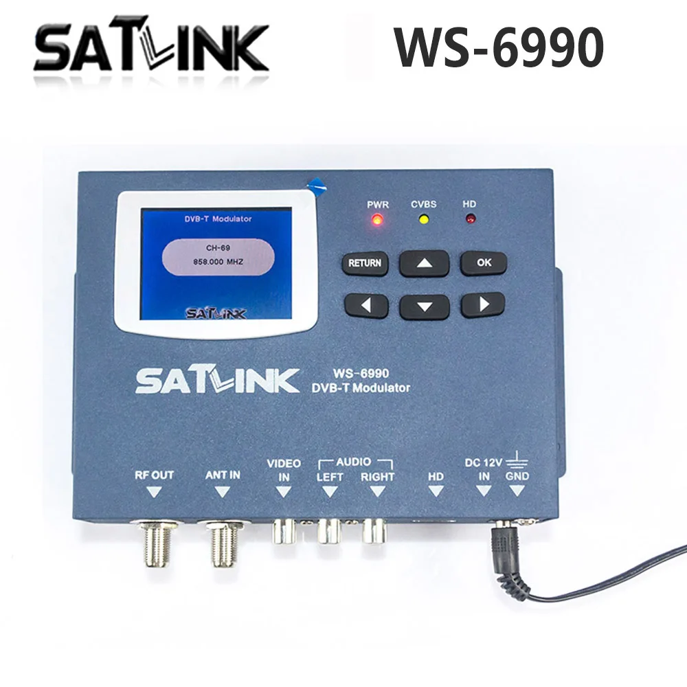 Yojia DVB-T Satlink WS-6990 наземный видоискатель 1 Маршрут модулятор/AV/ HD 6990 цифровой