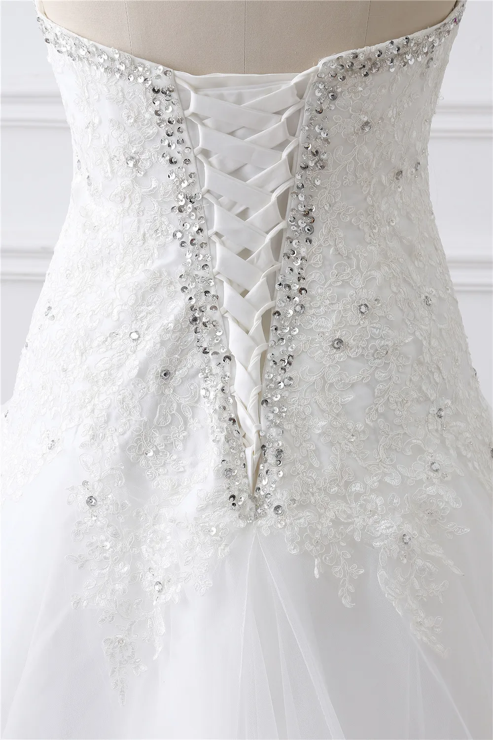 

In Stock Sleeveless Sweetheart Party Gown Brush Train Robe De Mariage Tulle With Appliques Robe Mariage Vestido Longo Plus Size