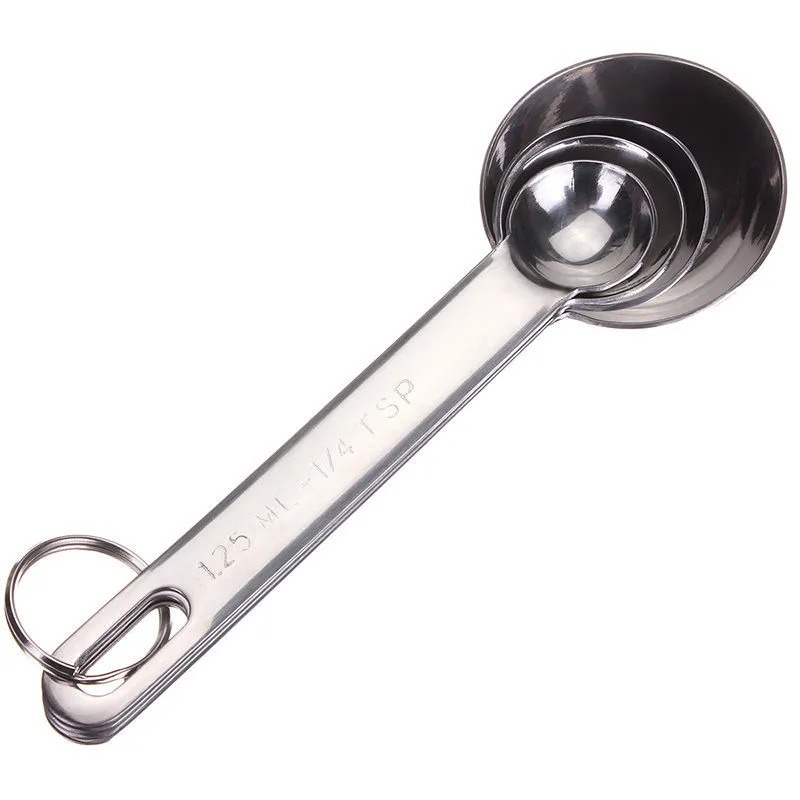 4 шт. кухонные мерные ложки из нержавеющей стали|measuring spoon|coffee measurespoon cup |