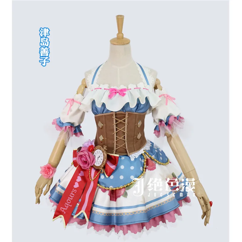 Любовь жить! Солнце! Aqours Валентина боготворили Горничной Лолита форма Косплэй костюм