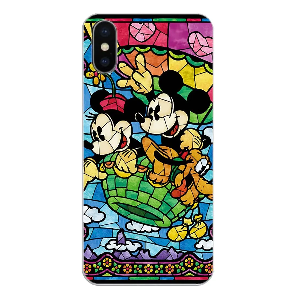 Stained Glass Mickey window painted Silicone Phone Case Cover For Samsung Galaxy A5 A6 A7 A8 A9 J4 J5 J7 J8 2017 2018 Plus Prime |