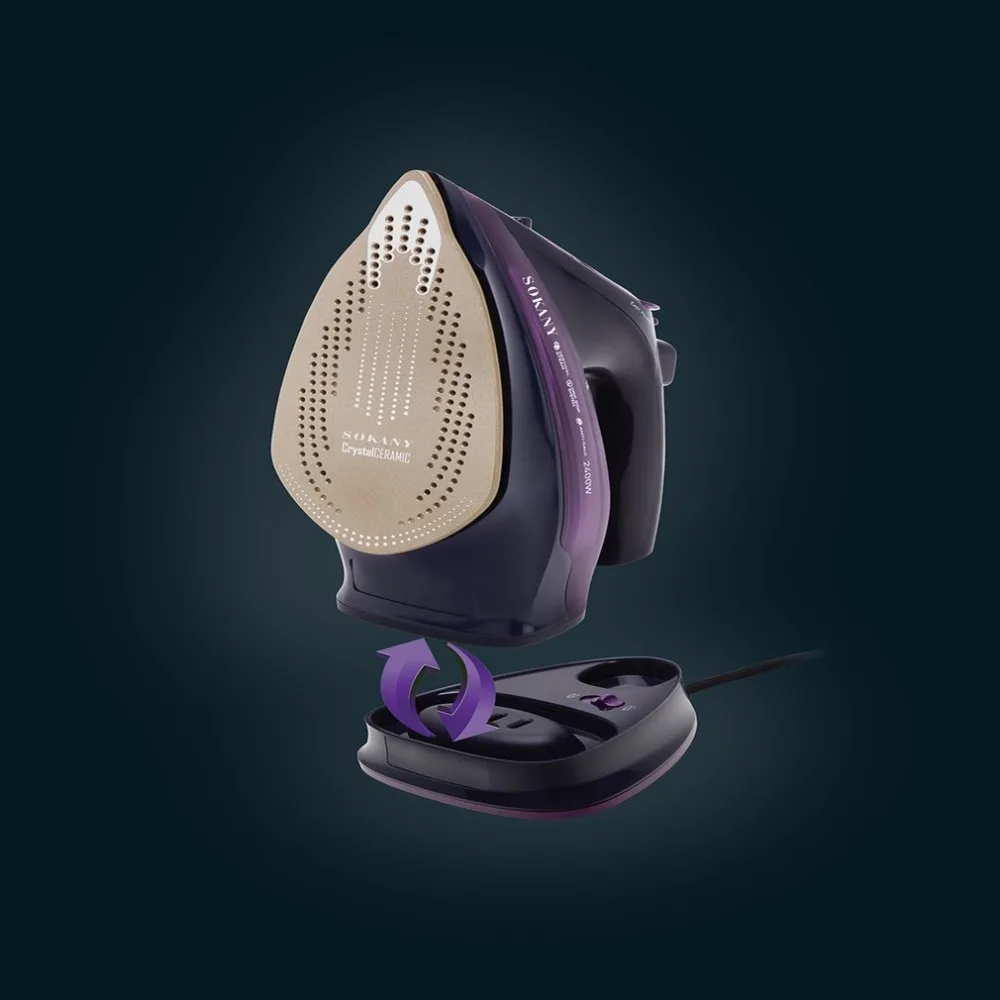 SOARIN мини Электрический паровой утюг для одежды с 3 шестернями тефлоновая опорная