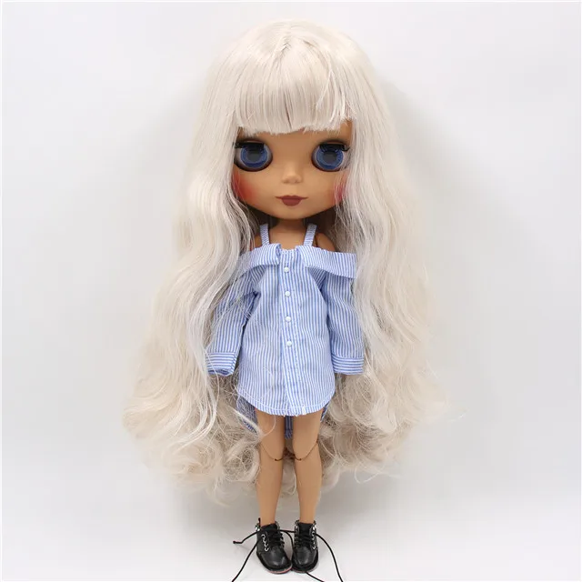 doll clothes shoes Ледяные дни Фортуны завод blyth кукла супер черная кожа тон темная кожа короткие красные волосы тело 1/6 30 см BL1248 - Цвет: doll clothes shoes
