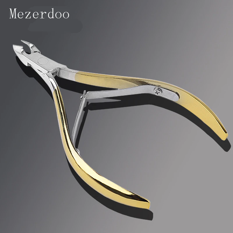 

1Pcs Gold Cuticle Nail Dead Skin Sharp Nippers Manicure Pedicure Stainless Steel Cuticle Scissor Nail Care Clipper Tools