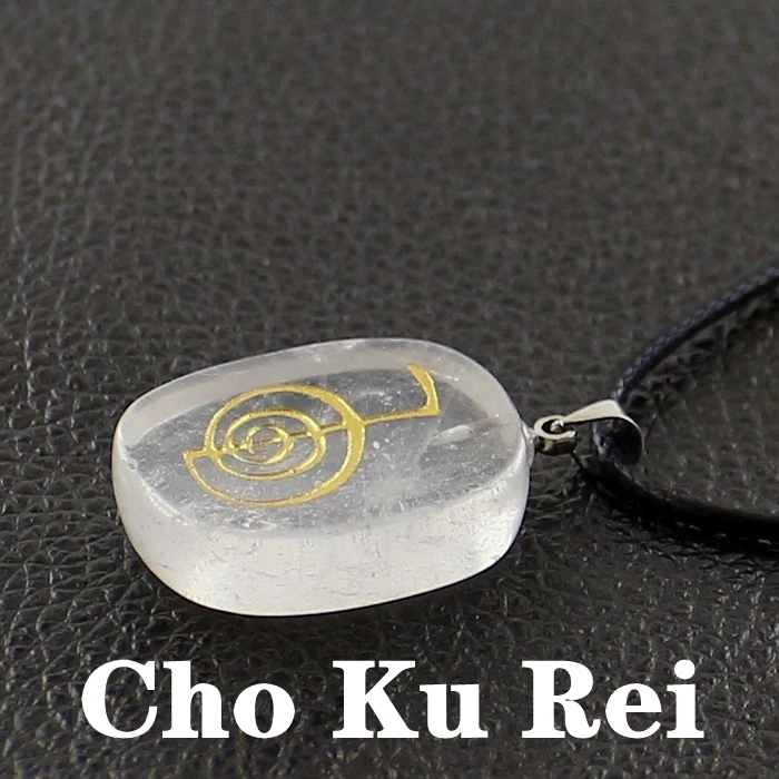 Cho Ku Rei 03 Горячая Распродажа энергетические символы рейки целебные камни амулеты и талисманы натуральные ювелирные изделия с кристаллами колье ожерелья подвески - Окраска металла: Cho Ku Rei 03