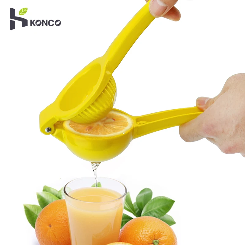 KONCO Metal Lemon Lime Squeezer, Stainless Steel Manual Citrus Press Juicer, Hand Press Juicier Fresh Fruit Tool Kitchen Tools