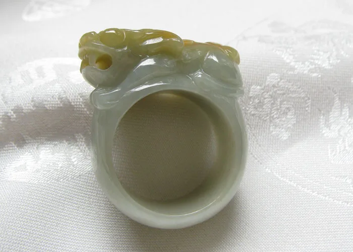 Груз из натуральных семян нефритовых бобов желтая эмерold тянуть это кольцо