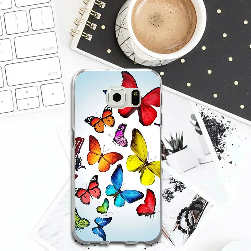 Beautiful Butterfly Flying Slim Soft TPU Phone Case Cover for Samsung Galaxy S2 S4 S5 S6 S7 S8 S9 Edge Plus Note 2 3 4 5 8 |