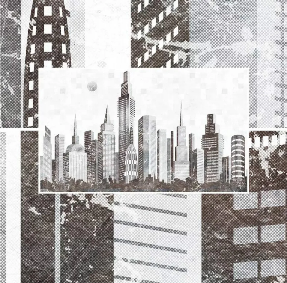 Modern abstract city building 3d Wall Paper Decorative Painting Wallpaper for Living Room Home Improvement Non-woven Wallpapers