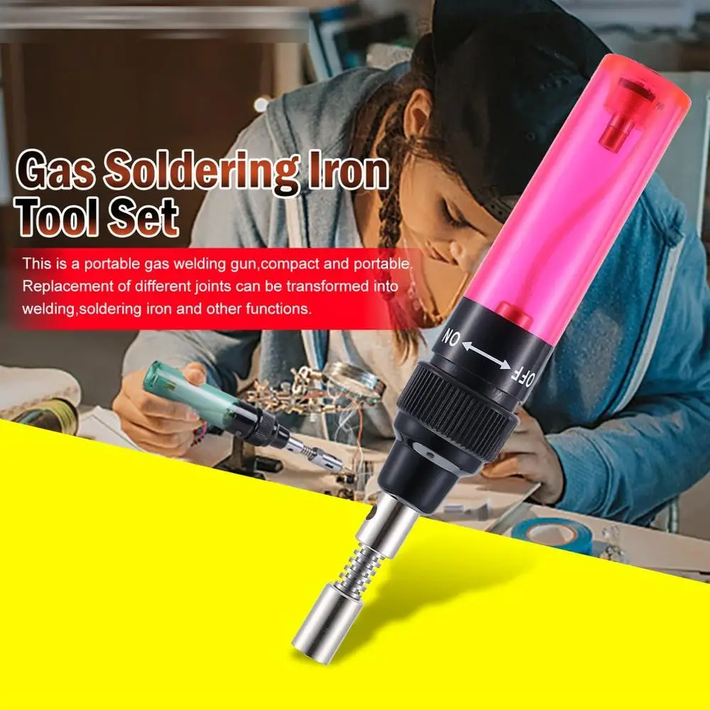 Канифоль для пайки подставка Пинцет паяльник 7 шт. Газовый Комплект с паяльной