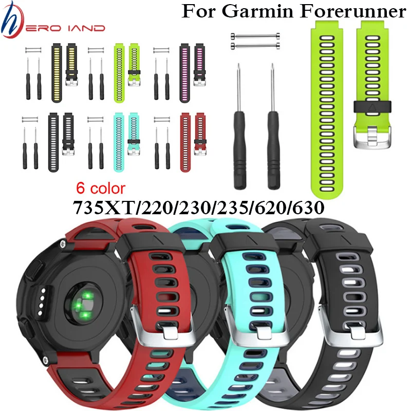 

Replacement Watch band Silicone Strap Bracelet for Garmin Forerunner 735XT 735/220/230/235/620/630 S20 Smart Watch Wristband