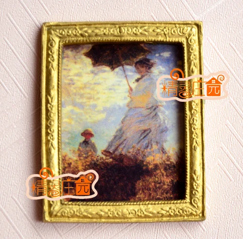 

G05-X4439 children baby gift Toy 1:12 Dollhouse mini Furniture Miniature rement-European decorative painting 1pcs