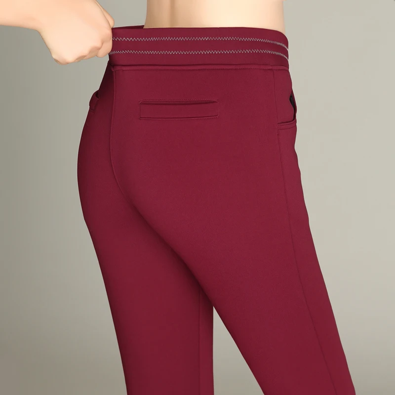 2017 Winter Women Pants Warm Plus Thick Velvet Slim High Waist Stretch Pencil Female Trousers Large size 6XL | Женская одежда