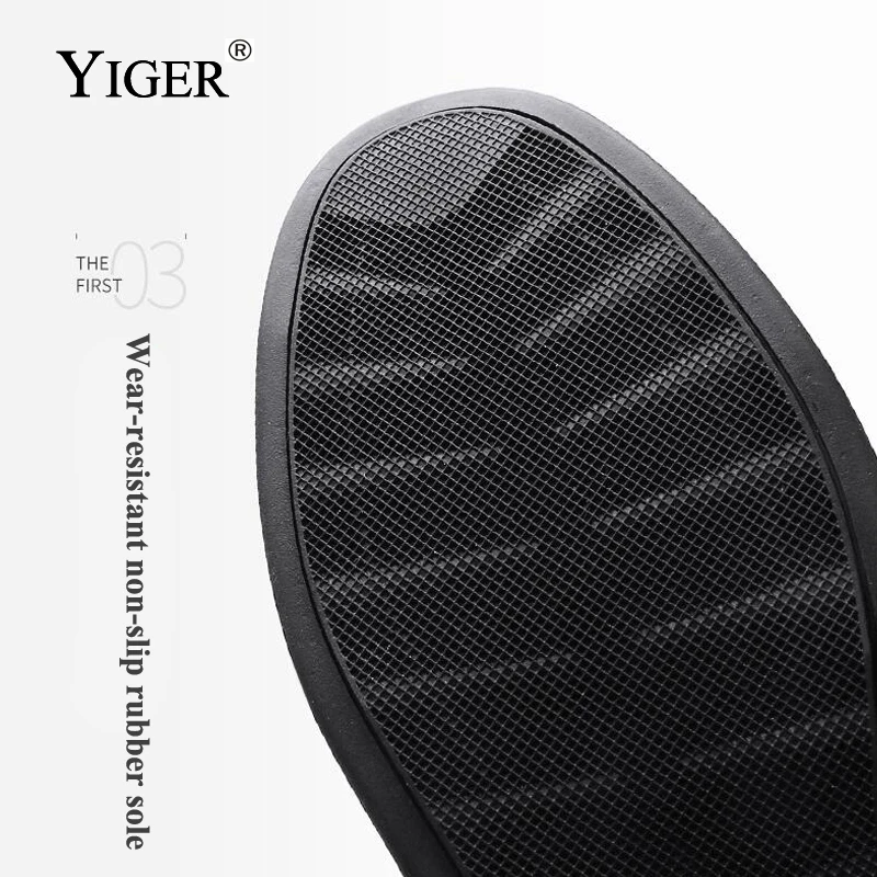 Мужские лоферы YIGER из натуральной кожи повседневные туфли без застежек цвет