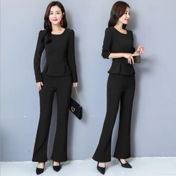 

Ol Style Female Slim Fit Pants Suit Women Black Green Burgundy 2 Pieces Set Womens Office Business Casual Outfit Trouser Suits