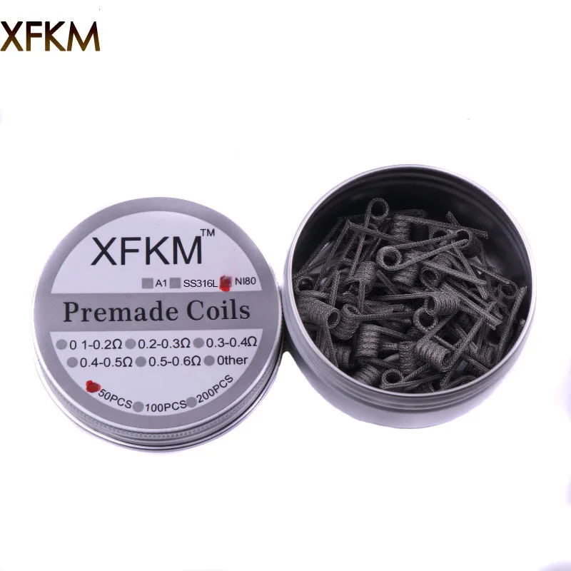 

50 шт., нагревательная катушка XFKM Alien Clapton, два ядра