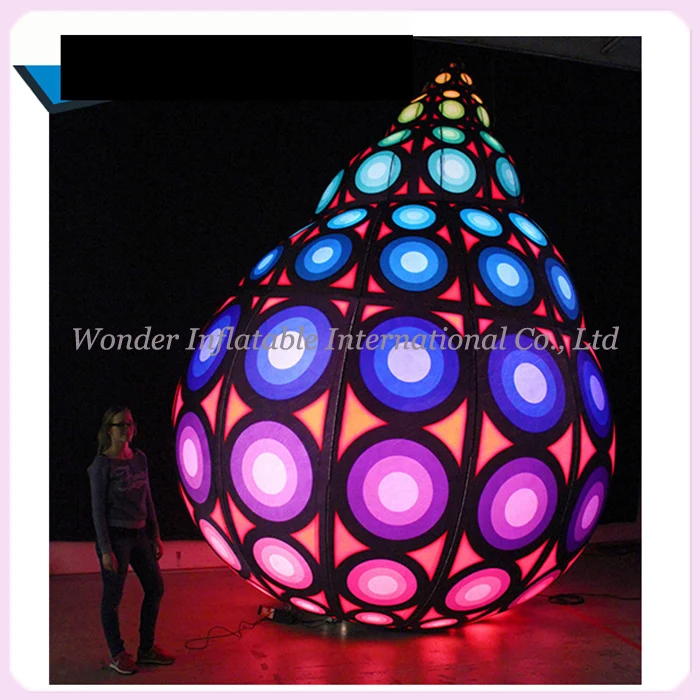 Новая гигантская надувная раковина с принтом со светодиодсветильник кой для