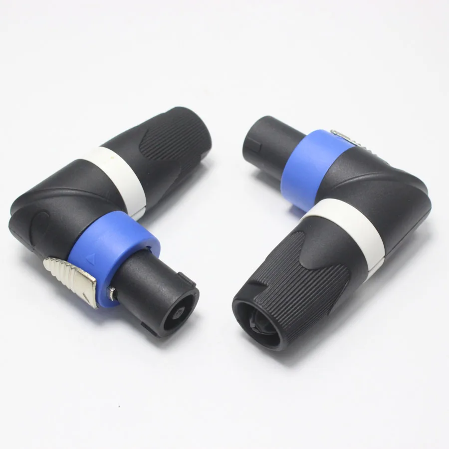 1PCS 4Pin NL4FC Speakon Connector 90 Degress XLR KTV Audio Male Plug Locking Adapter Accessories | Обустройство дома