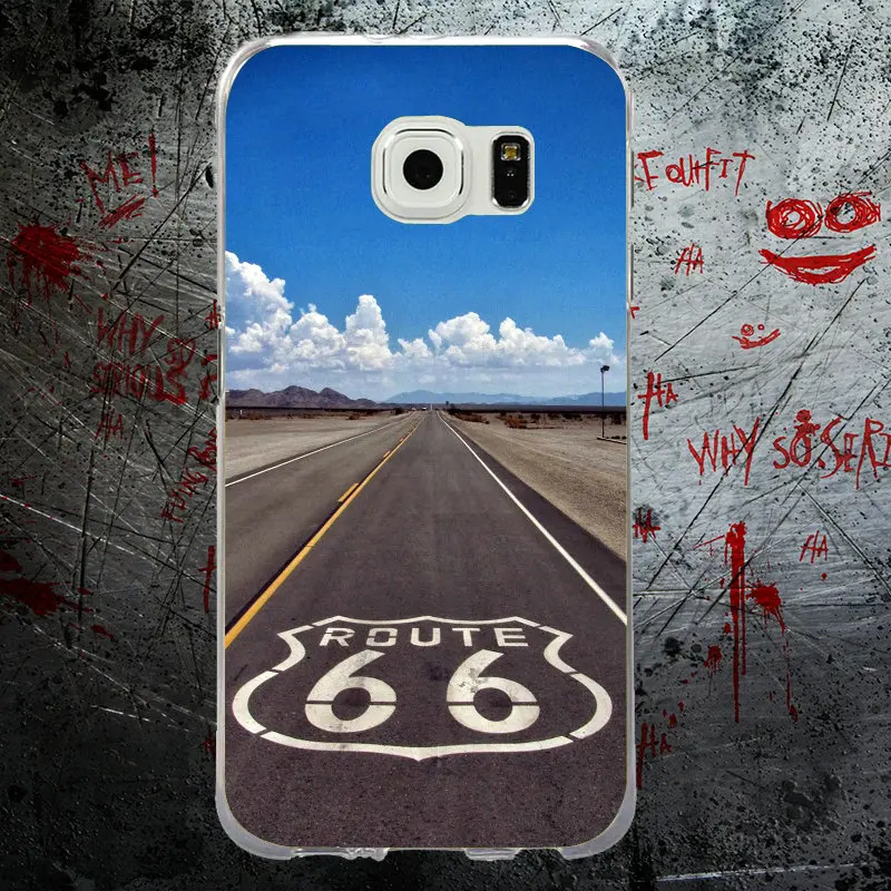 Route 66 California USA для Samsung Galaxy S9 S8 Plus S6 S7 EDGE S5 S4 S3 Mini S2 Прозрачный мягкий силиконовый