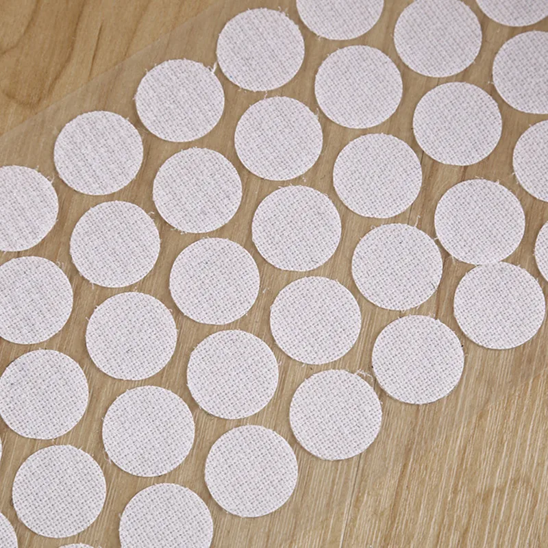10/15/20/25mm 250pair Self Adhesive Fastener Tape Hook Loop Magic Round Double Side Sticker Nylon Table Chair Feet Strong Glue |