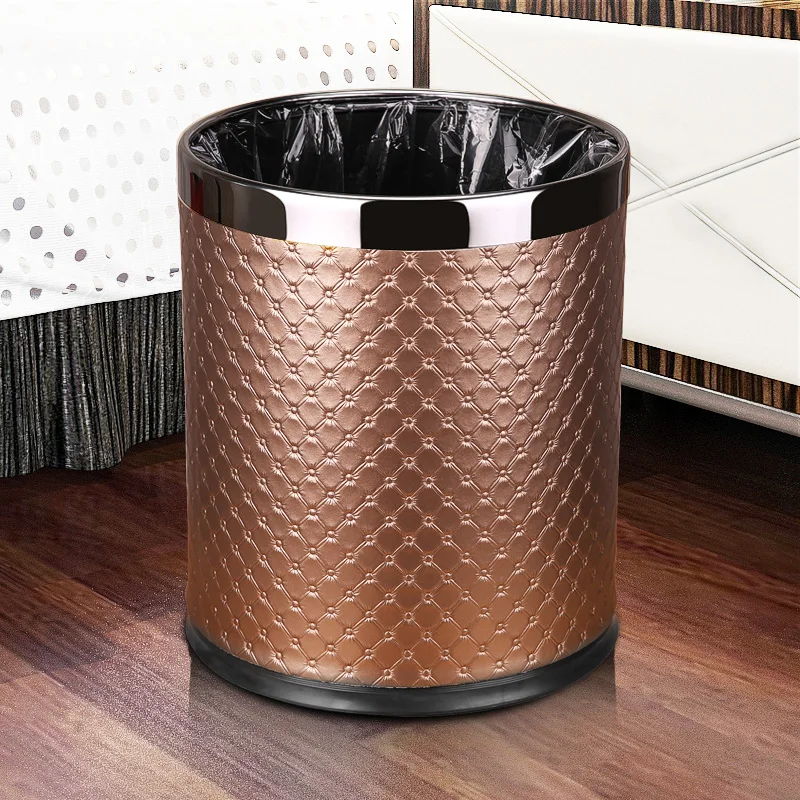Круглая металлическая корзина для мусора фотомусорная ванной комнат с порошком