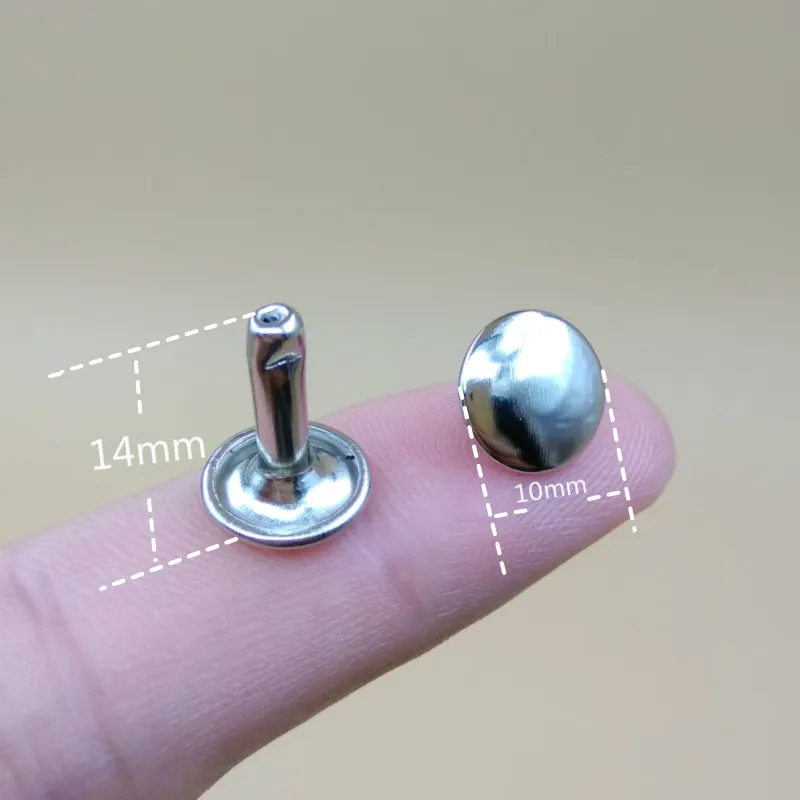 Новый круглый металлический заклепки с двумя головками 10 * мм 14 шт. 20 длинные