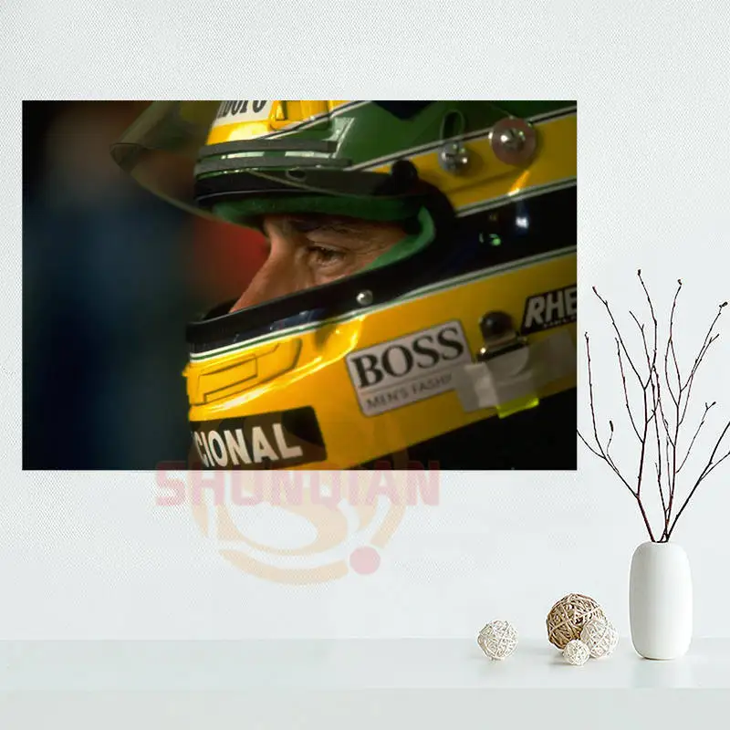 Популярный классический атласный постер для Айртона Senna на заказ тканевый